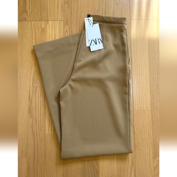 Zara Wide Leg Pants Camel - Picture 5 of 5